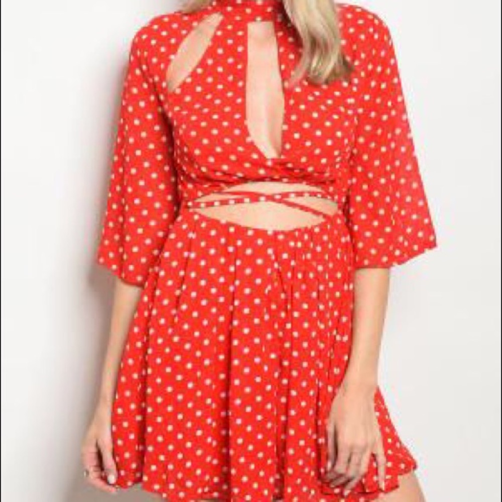 Red Polka Dot Romper